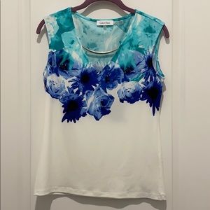 Calvin Klein XS flower blouse